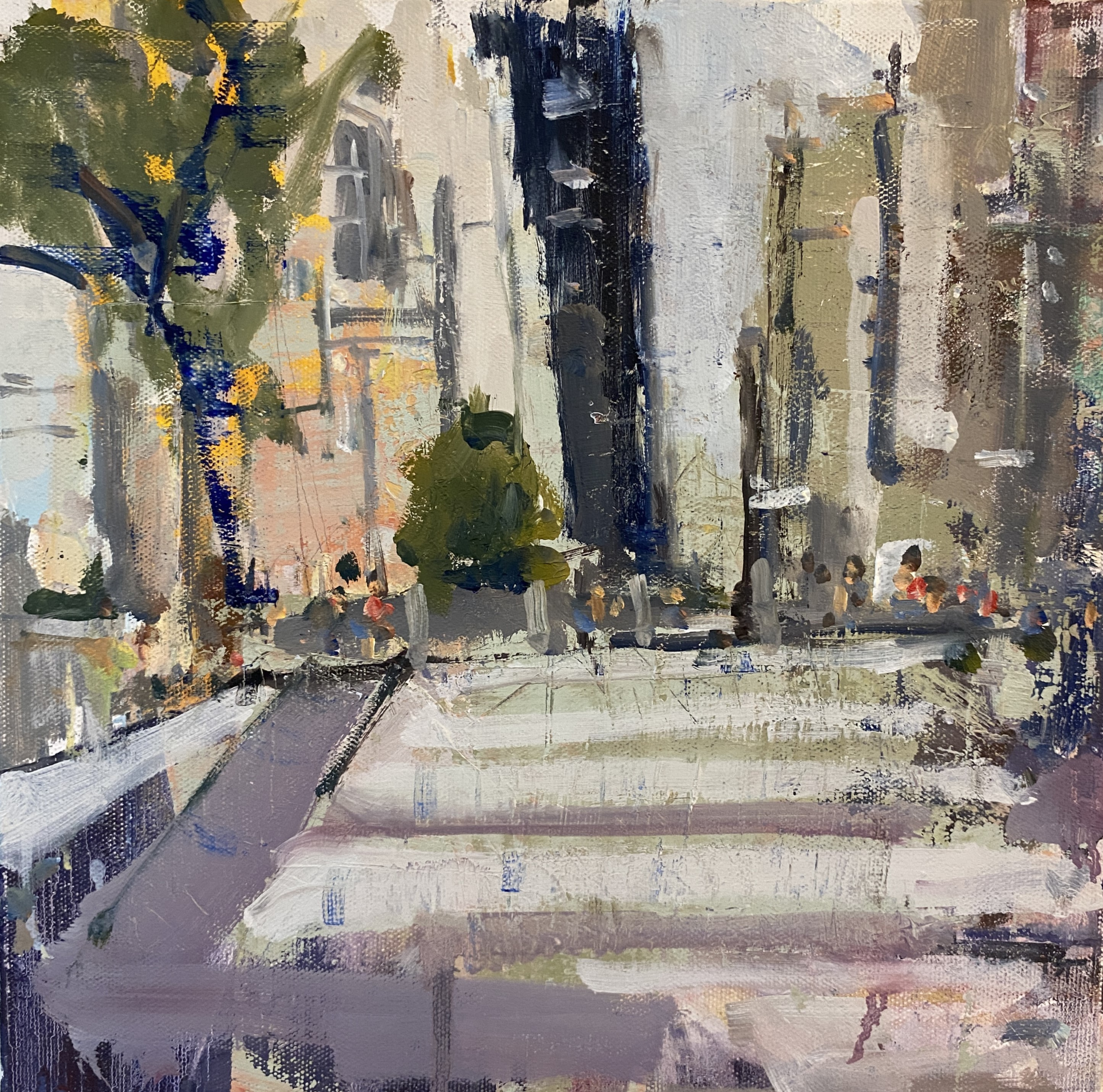 Studio paintin, oil paintng, urban landscape, urban artwork, nyc, Sarah baptist artist,new york ciry,