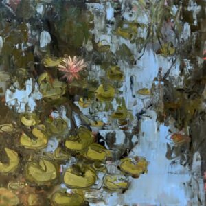 pink lotus in lilly pond
