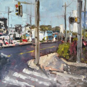 Painting by Sarah Baptist done on location. in Wilmingtom Delaware
